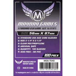 Mayday standard USA Game Size Sleeves 56X87MM (100 pack) (Purple)
